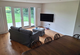 Livingroom, Diningroom, Open-plan at New England Style Newbuild Home for Filming, Surrey