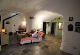 Livingroom, Cave at Spanish Cave House For Filming