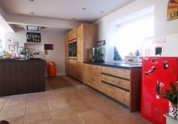 Kitchen (Wooden Units) at Quaint Cottage For Filming, South Yorkshire