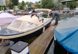 Boat, Watercraft at Cabin Boat For Filming
