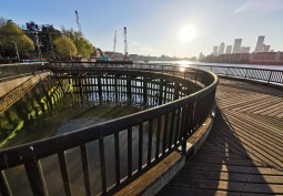 Bridge, Coronavirus-Friendly at Jetty In London For Filming, London
