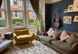 Livingroom at Ground Floor Apartment With Garden For Filming, Edinburgh