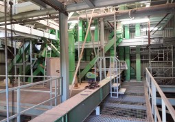 Interior of grain processing plant (available to film in)