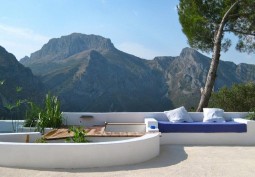 Swimming-pool, Mountain View, Patio / Veranda at White Spanish Home In The Mountains Available For Filming