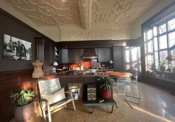 Kitchen, Styled Ceiling, Tiled Floor