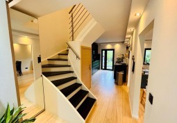 Hall, Stairway at Modern Townhouse In Residential Area Of Brussels Available For Filming