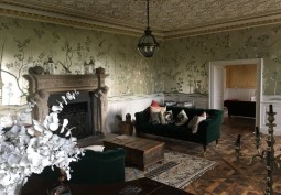 Fireplace at Georgian Manor With 38 Acres and Stables Available for Filming, Northumberland