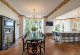 Diningroom, Kitchen (With Island), Open-plan at Large Regency Villa For Filming, Nottinghamshire