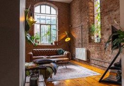 Livingroom, Brick Wall, Windows