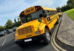 America In The UK at Original Yellow 90's American School Bus For Filming And Events, Worcestershire