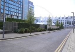 film in london: private road in residential area