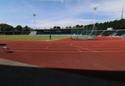 London running track and stadium for filming