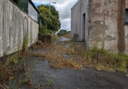 Sky, Wall at Derelict Building On Land For Filming, Northern Ireland