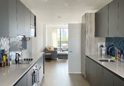 Kitchen (Coloured units), Kitchen (Modern), Kitchen (Electric/Induction Hob)