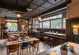 Interior design, Furniture at London Pub With Hotel Rooms For Filming, London