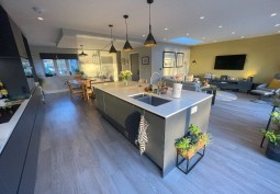 Kitchen (With Island), Kitchen (Coloured units), Kitchen (Modern), Kitchen With Table, Open-plan, Kitchen (Electric/Induction Hob)