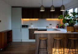 Kitchen (Modern), Kitchen With Table, Kitchen (White units), Kitchen (Electric/Induction Hob) at One Level Cottage With Private Front And Back Garden For Filming, Edinburgh