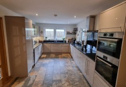 Kitchen (Modern), Kitchen (White units), Kitchen (Electric/Induction Hob) at Scandinavian Style Single Story Detached House For Filming, Highlands