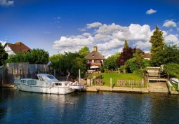 Water, Body of water at Beautiful Thatched, Riverside Retreat For Filming, Middlesex