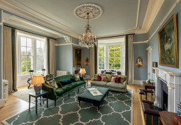 Livingroom, Fireplace at Luxury Country House On A Private 450 Acre Estate For Filming, Stirlingshire