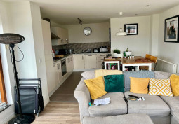 Kitchen (Modern), Kitchen With Table, Kitchen (White units), Kitchen (Electric/Induction Hob) at 12th Floor Apartment With Great Views For Filming, Northern Ireland