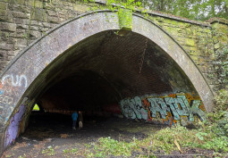Tunnel, Coronavirus-Friendly at Tunnel Over A Disused Railway Line For Filming, Wales