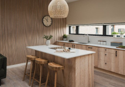 Kitchen (With Island), Kitchen (Wooden Units), Kitchen (Modern), Kitchen (Electric/Induction Hob) at Luxury Holiday Lodges For Filming, Wiltshire