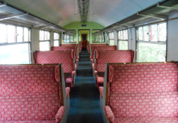 Transport, Train at Maroon Train Carriage For Filming, London