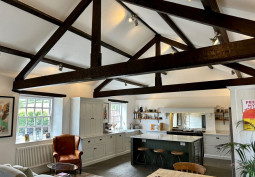 Kitchen (With Island), Kitchen (Modern), Kitchen With Table, Kitchen (Electric/Induction Hob) at Farmhouse With Swimming Pool For Filming, Bristol