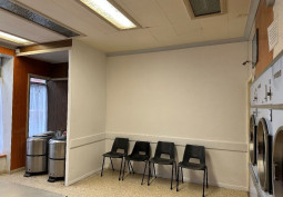 Flooring, Floor at Retro Launderette Shop For Filming, Wales