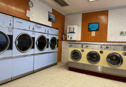 Coronavirus-Friendly at Retro Launderette Shop For Filming, Wales
