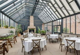 Diningroom, Conservatory, Event Space, Fireplace, Tiled Floor