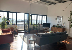 Livingroom, Warehouse, Balcony, Industrial, Open-plan