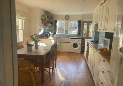Kitchen (Cream or White units), Wooden Floor