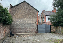 Brick Wall, Yard, Gate at Urban Yard and Double Garage for Filming, Greater Manchester