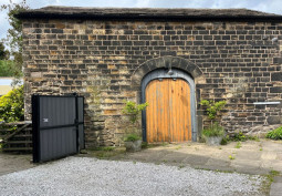 Barn, entrance at Two Floored Barn Built in 1650 for Filming, West Yorkshire