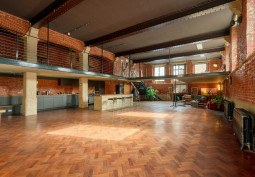 Kitchen, Industrial, Studio Flat, Open-plan, Wooden Floor