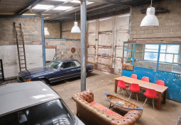 Automobile repair shop, Ceiling at Industrial Garage And Workshop For Filming, Norfolk