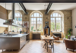 Furniture, Interior design at A 1900 Converted School Into Flat For Filming, London