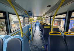 Bus, Mode of transport at Distinctive Blue Double-Decker Open Top Bus For Filming, Essex