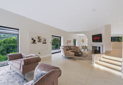 Open-plan at Contemporary Hillside Home With Panoramic Views Across The Valley For Filming, Derbyshire