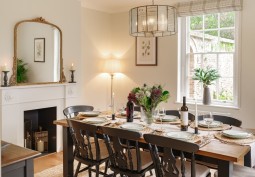 Diningroom at Elegant Georgian Manor House Set Within Beautiful Walled Gardens For Filming, Hertfordshire