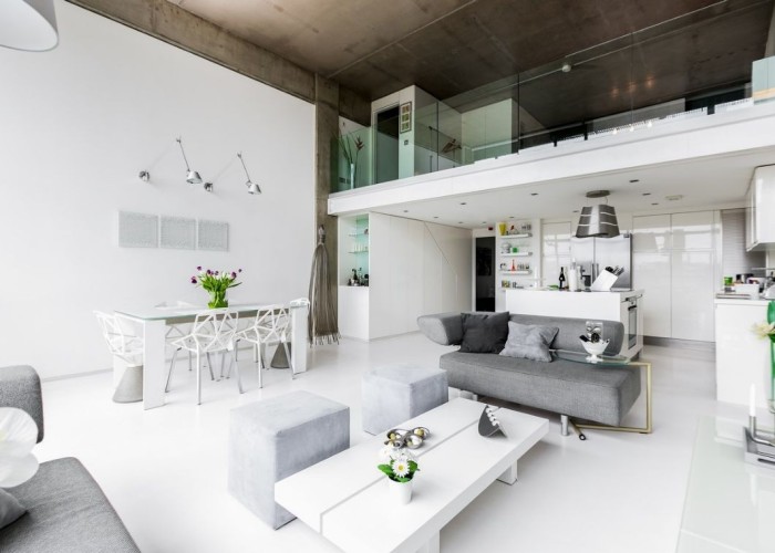 7. Livingroom, Kitchen (Cream or White units), Kitchen (Modern)