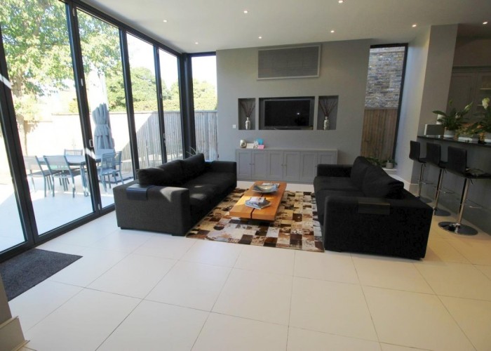 4. Livingroom, Open-plan, Tiled Floor, Bi-Fold Doors, Coronavirus-Friendly