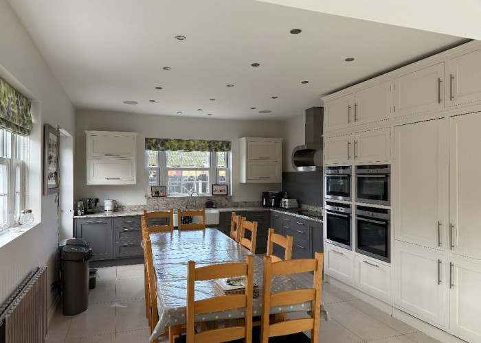 3. Kitchen (Coloured units), Kitchen With Table, Kitchen (Electric/Induction Hob)