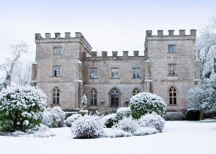 2. Castle in winter with snow on the ground. (film location for hire)