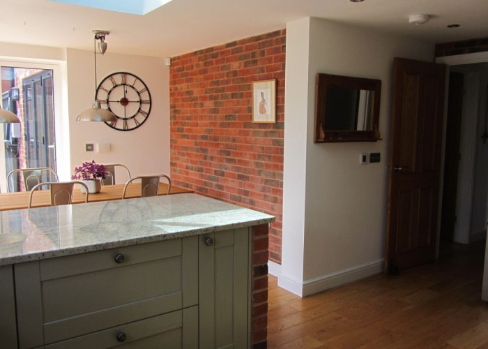 15. Kitchen, Brick Wall