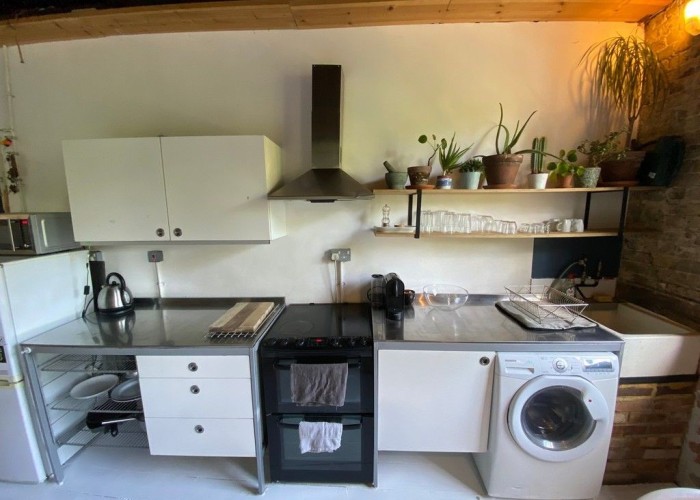 12. Kitchen (Cream or White units), Kitchen (Electric/Induction Hob)