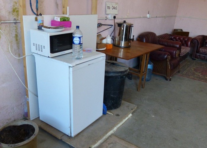 Kitchen at renovated = London: Derelict Fort With Bunkers For Filming, Kent