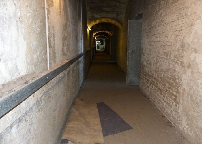 Tunnel at renovated = London: Derelict Fort With Bunkers For Filming, Kent